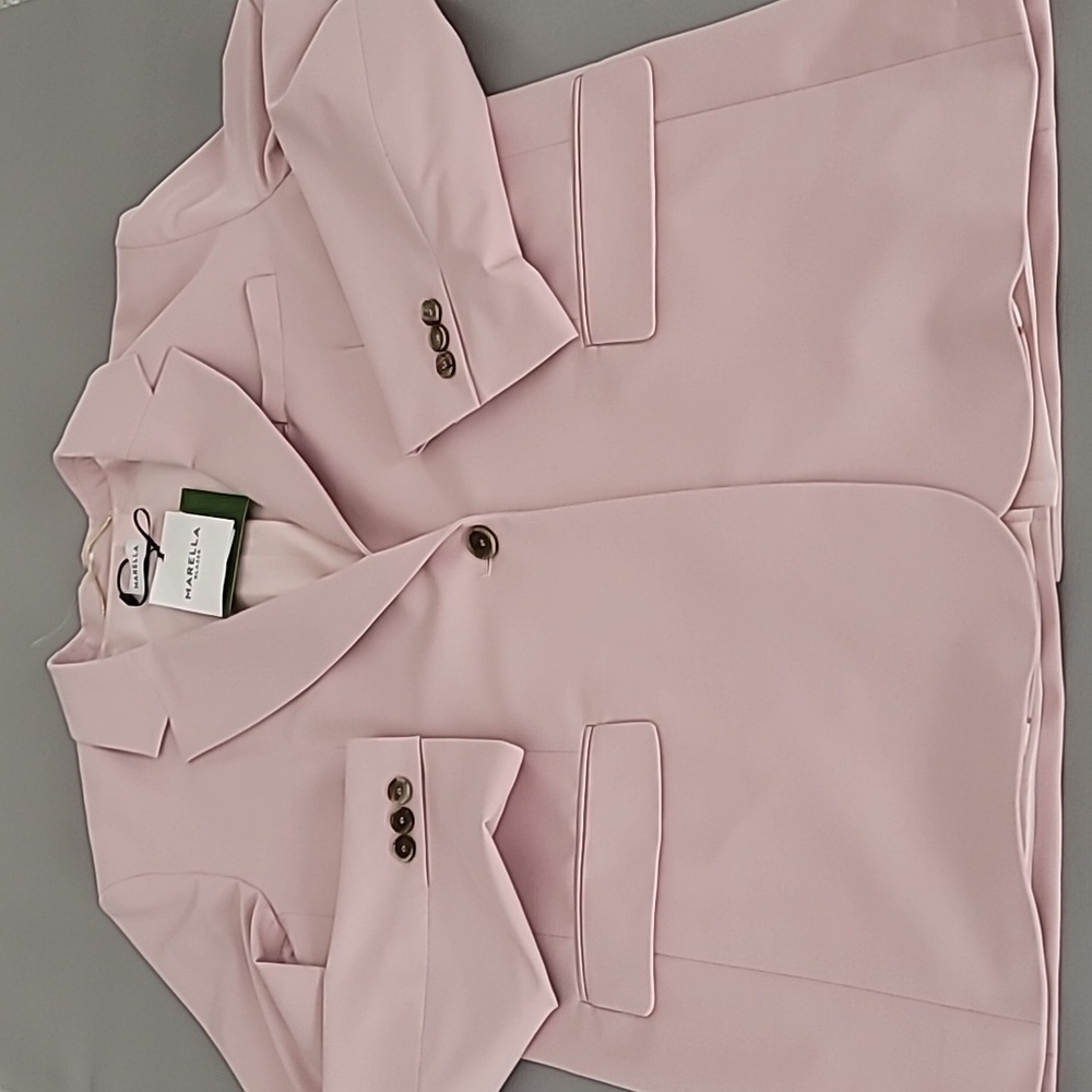 Pink Blazer Jacket By Marella - Picture 10 of 16